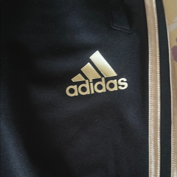Adidas Men’s Black and Gold Track Pants - Picture 4 of 5